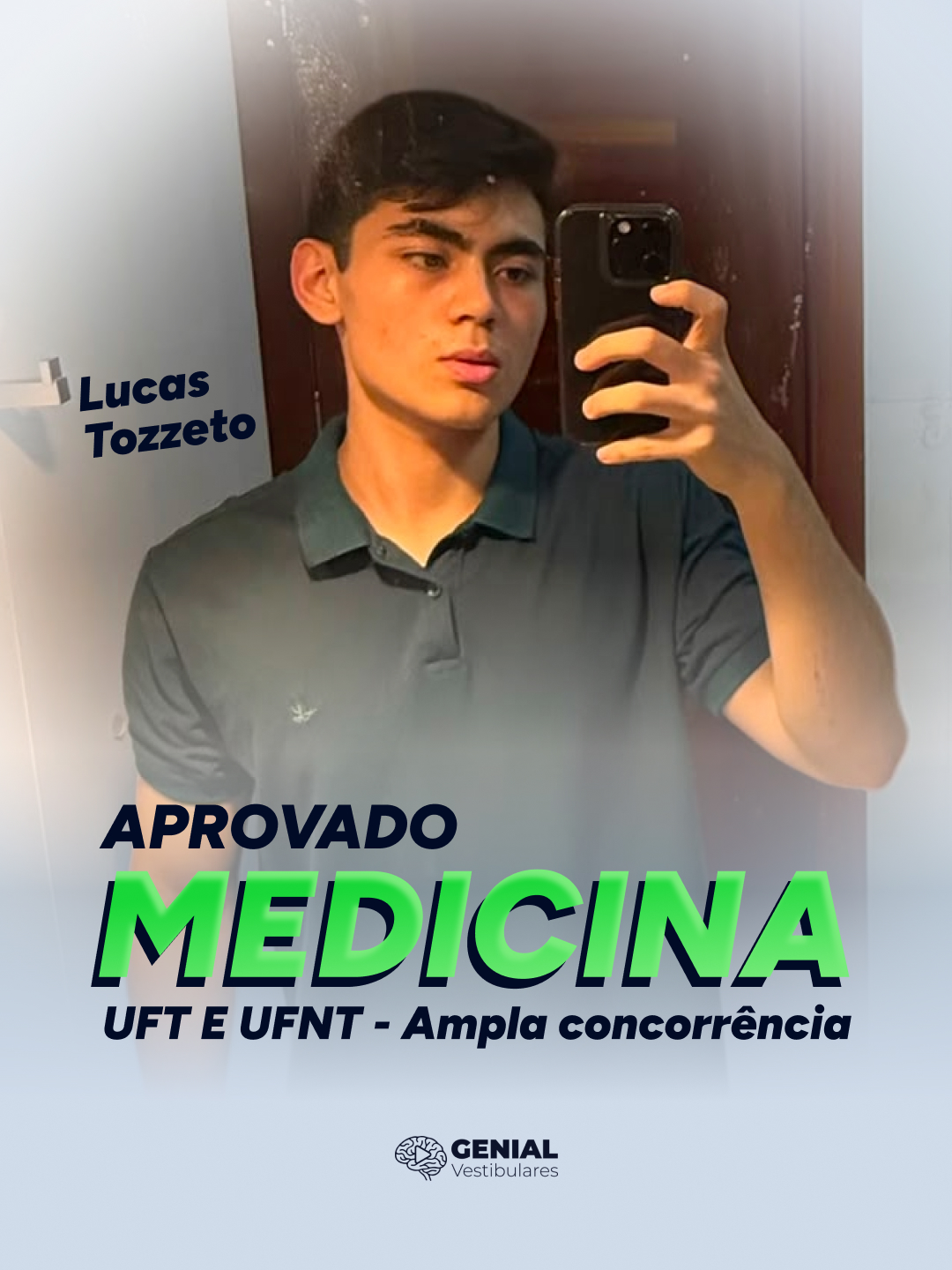 Lucas Tozzeto — aprovado em Medicina na UFT e UFNT, ampla concorrência